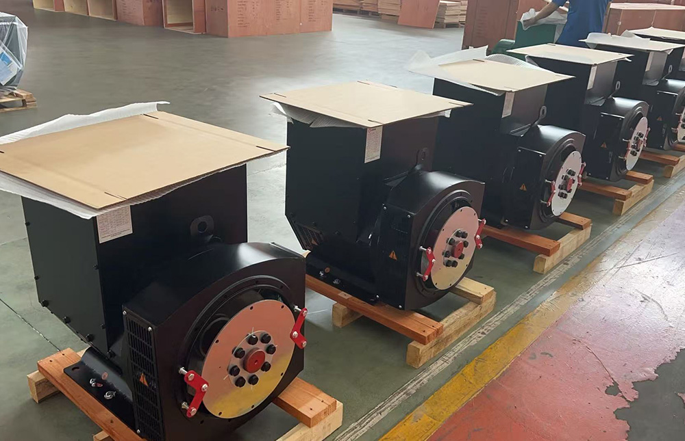 Perform a visual inspection of the AC alternators prior to genset assembly